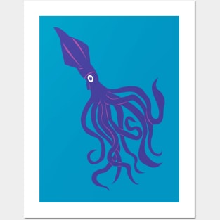 Purple Squid Posters and Art